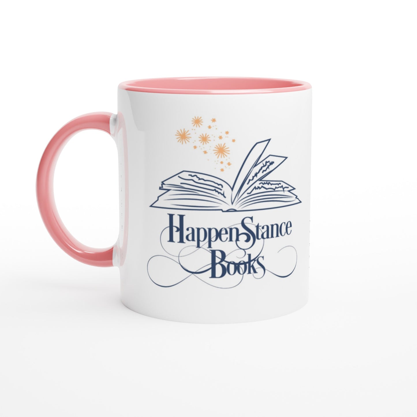 Happenstance Books White 11oz Ceramic Mug with Color Inside