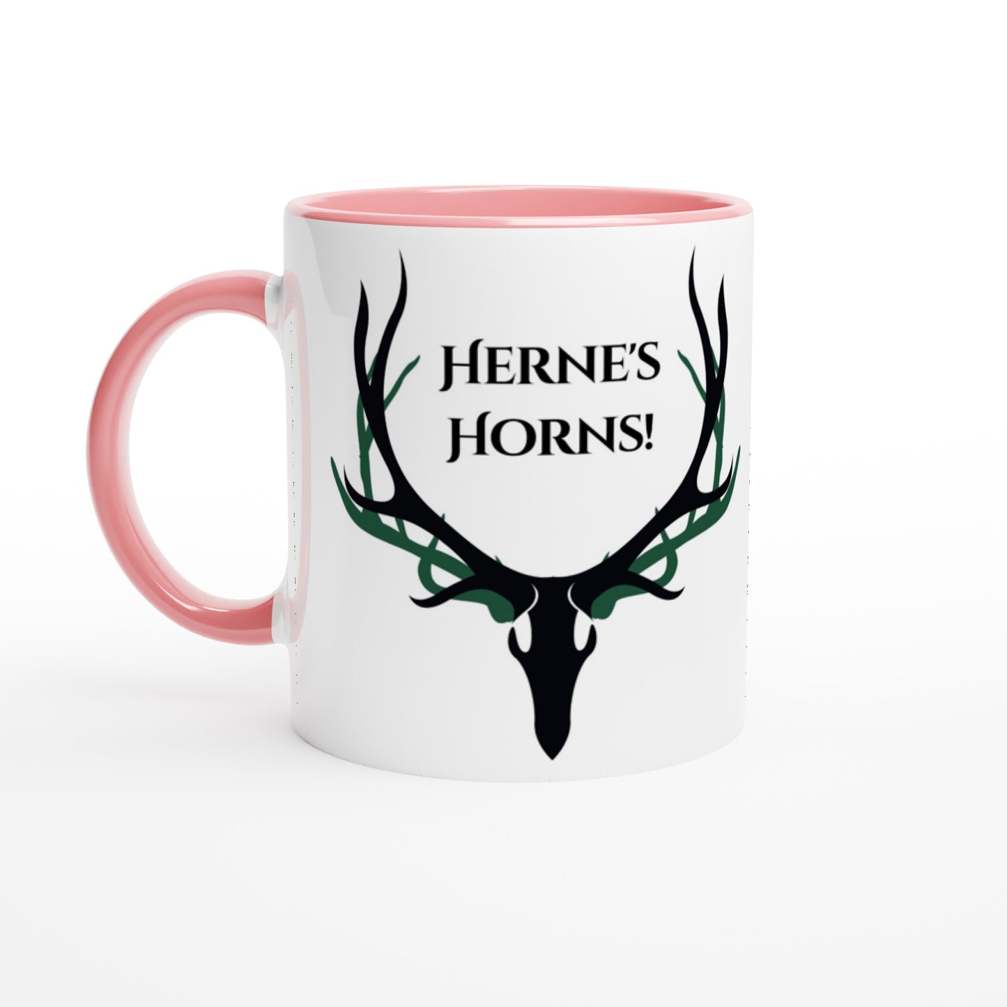 Herne's Horns White 11oz Ceramic Mug with Color Inside