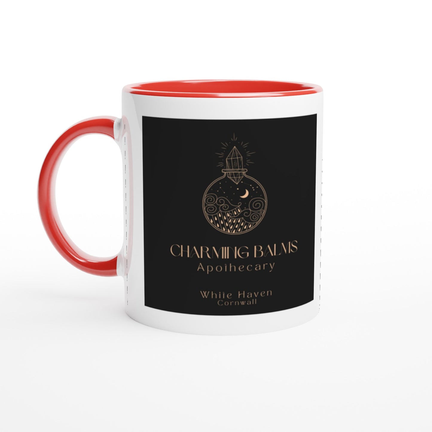 Charming Balms Apothecary White 11oz Ceramic Mug with Colour Inside