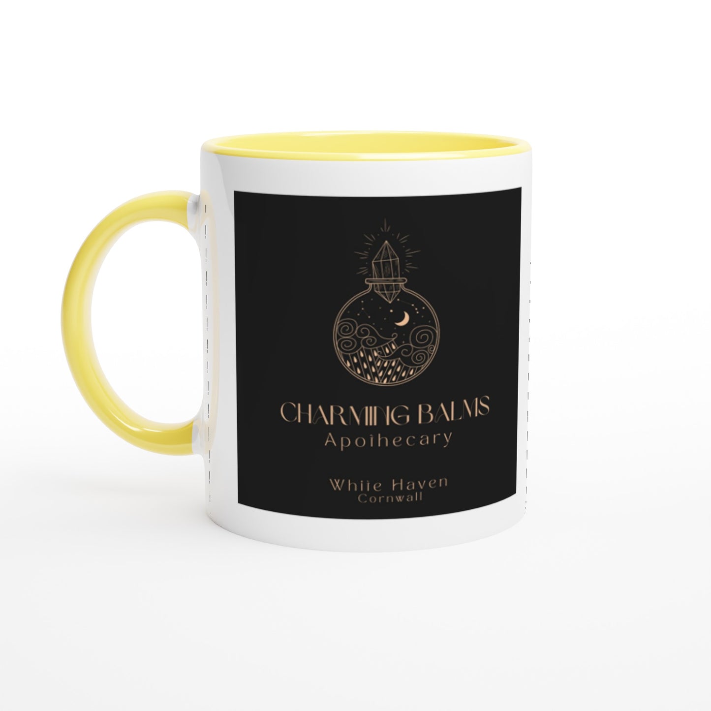 Charming Balms Apothecary White 11oz Ceramic Mug with Colour Inside
