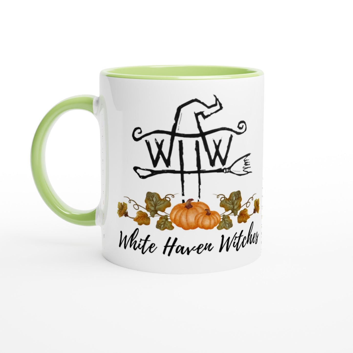 Samhain White Haven Witches White 11oz Ceramic Mug with Color Inside