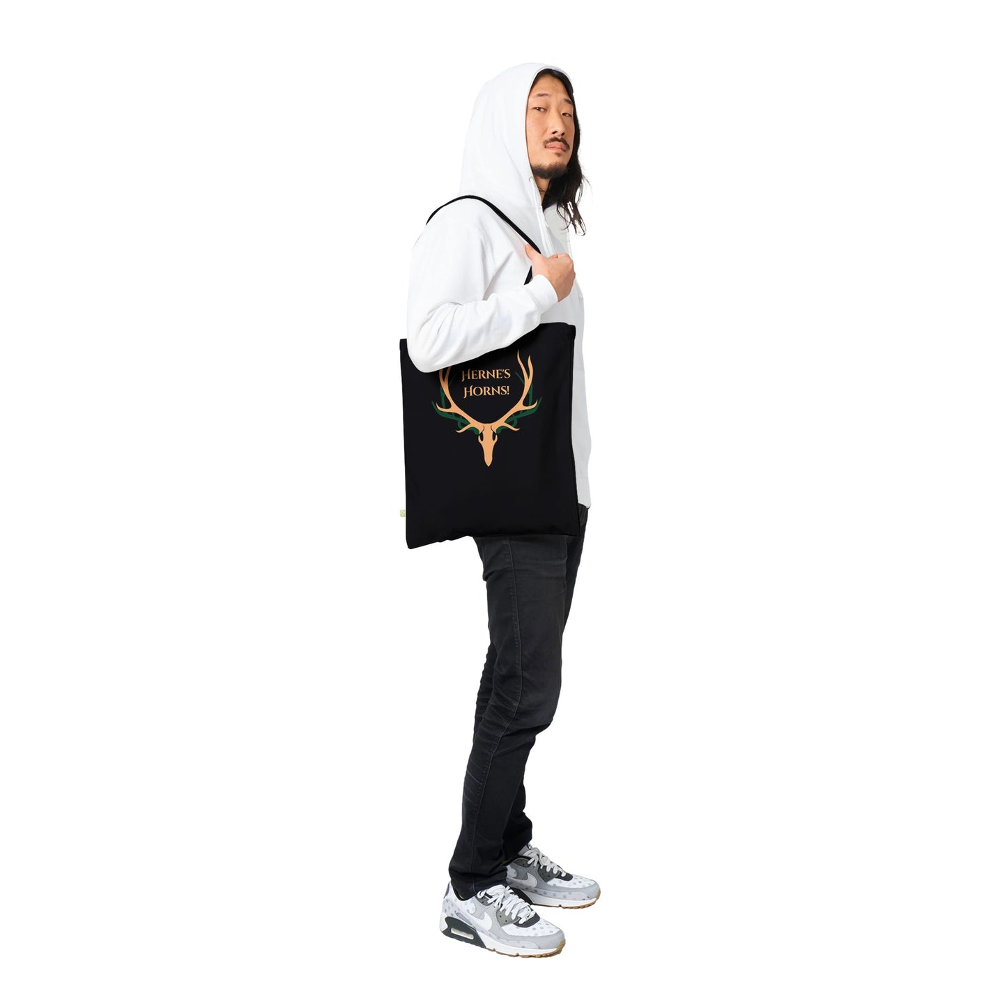 Herne's Horns Black Premium Tote Bag