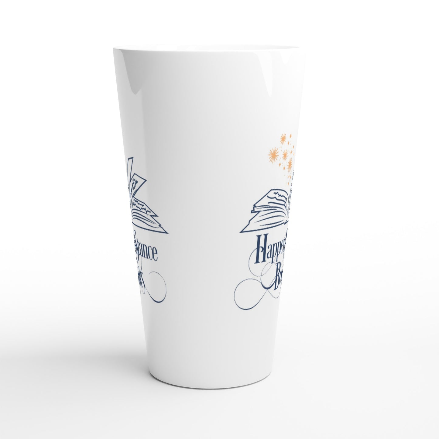 Happenstance Books White Latte 17oz Ceramic Mug