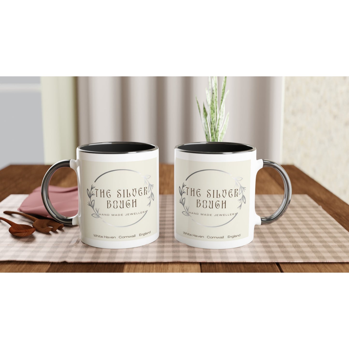 The Silver Bough White 11oz Ceramic Mug with Colour Inside
