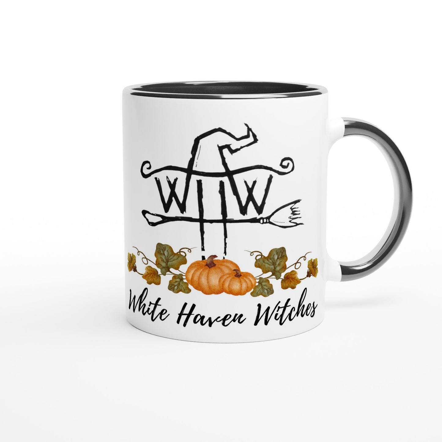 Samhain White Haven Witches White 11oz Ceramic Mug with Color Inside