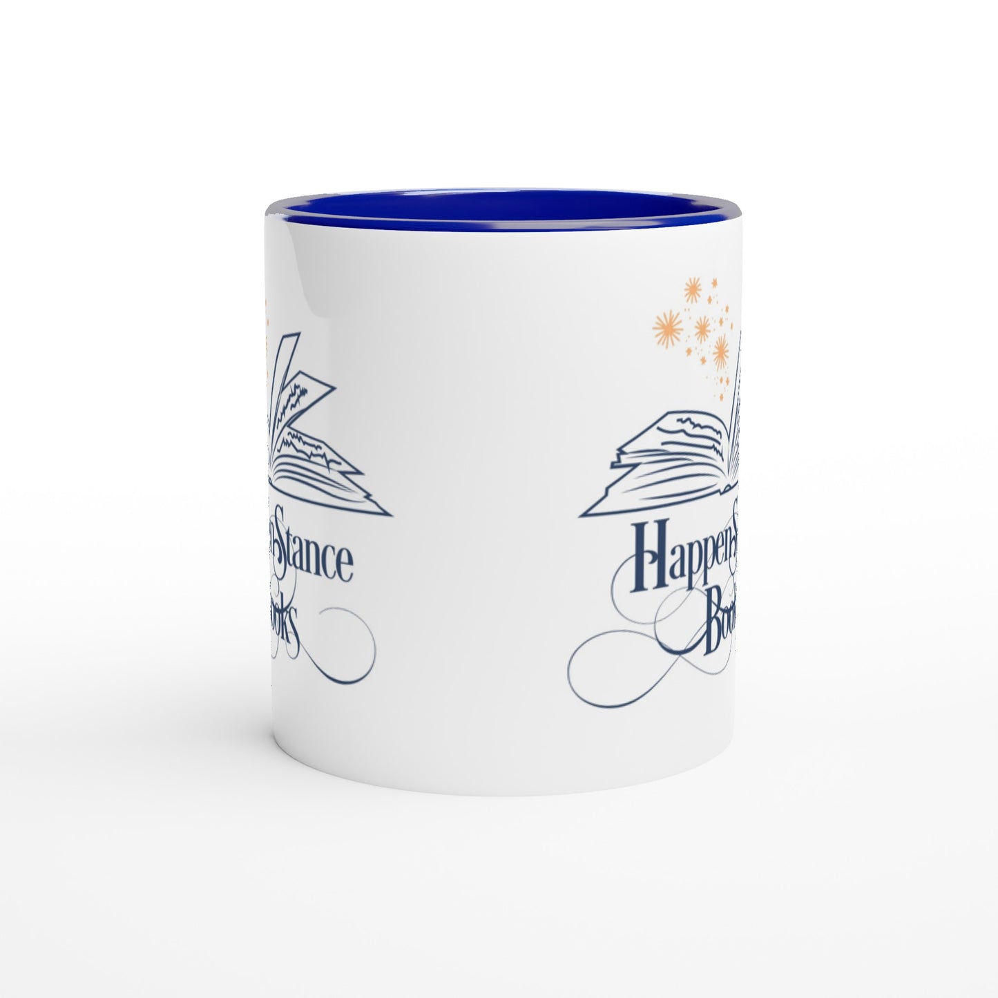 Happenstance Books White 11oz Ceramic Mug with Color Inside