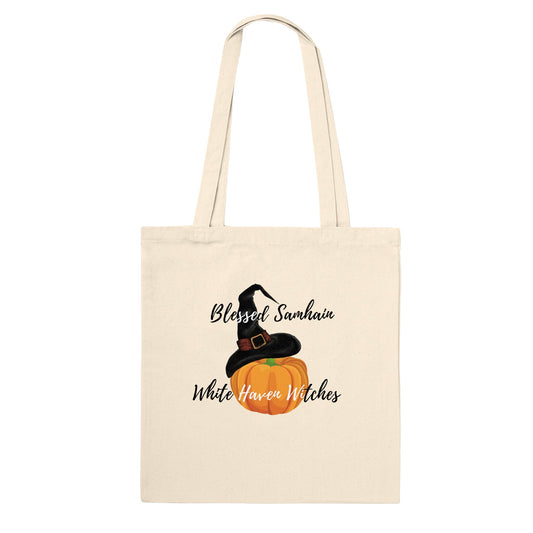 Blessed Samhain and Happenstance Books Premium Tote Bag