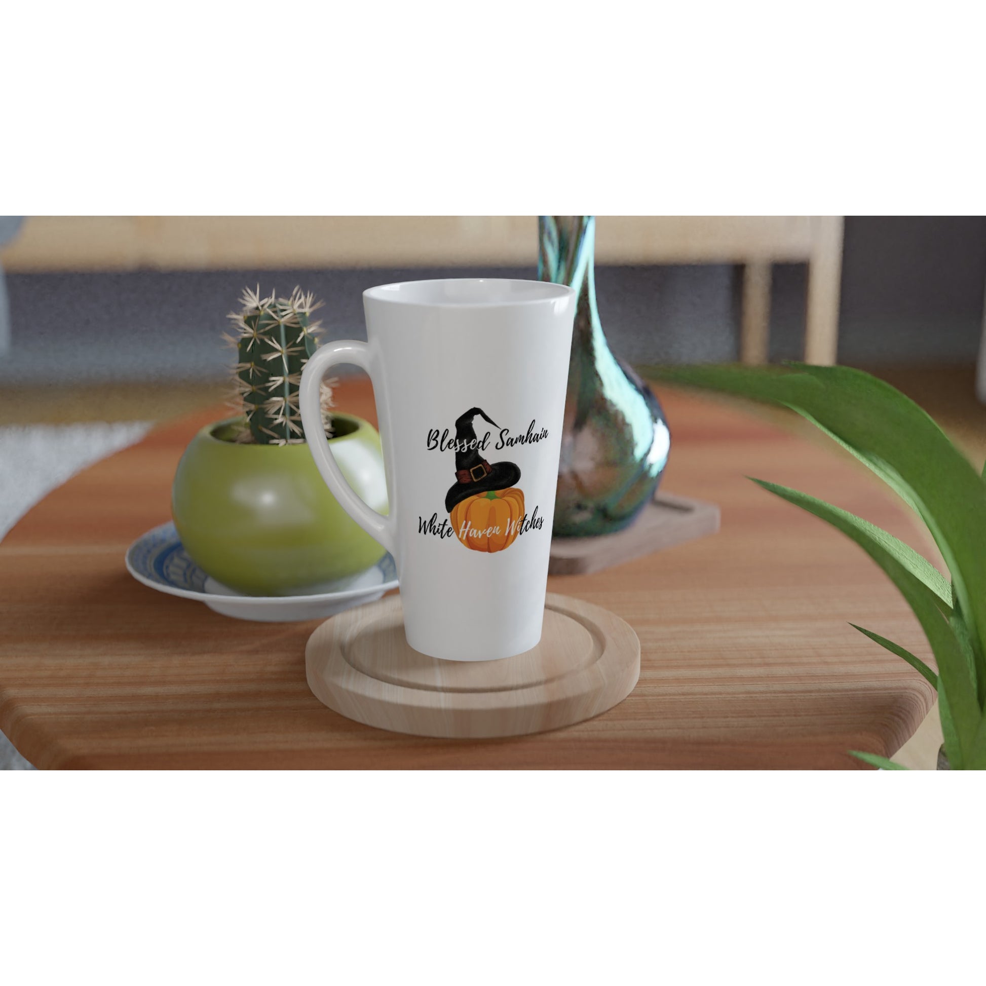 Blessed Smahin White Haven Witches latte mug