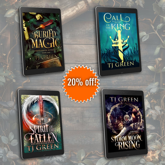 Four series starters. Paranormal mysteries, urban fantasy, YA Arthurian fantasy, Shifters, magic, action-packed books