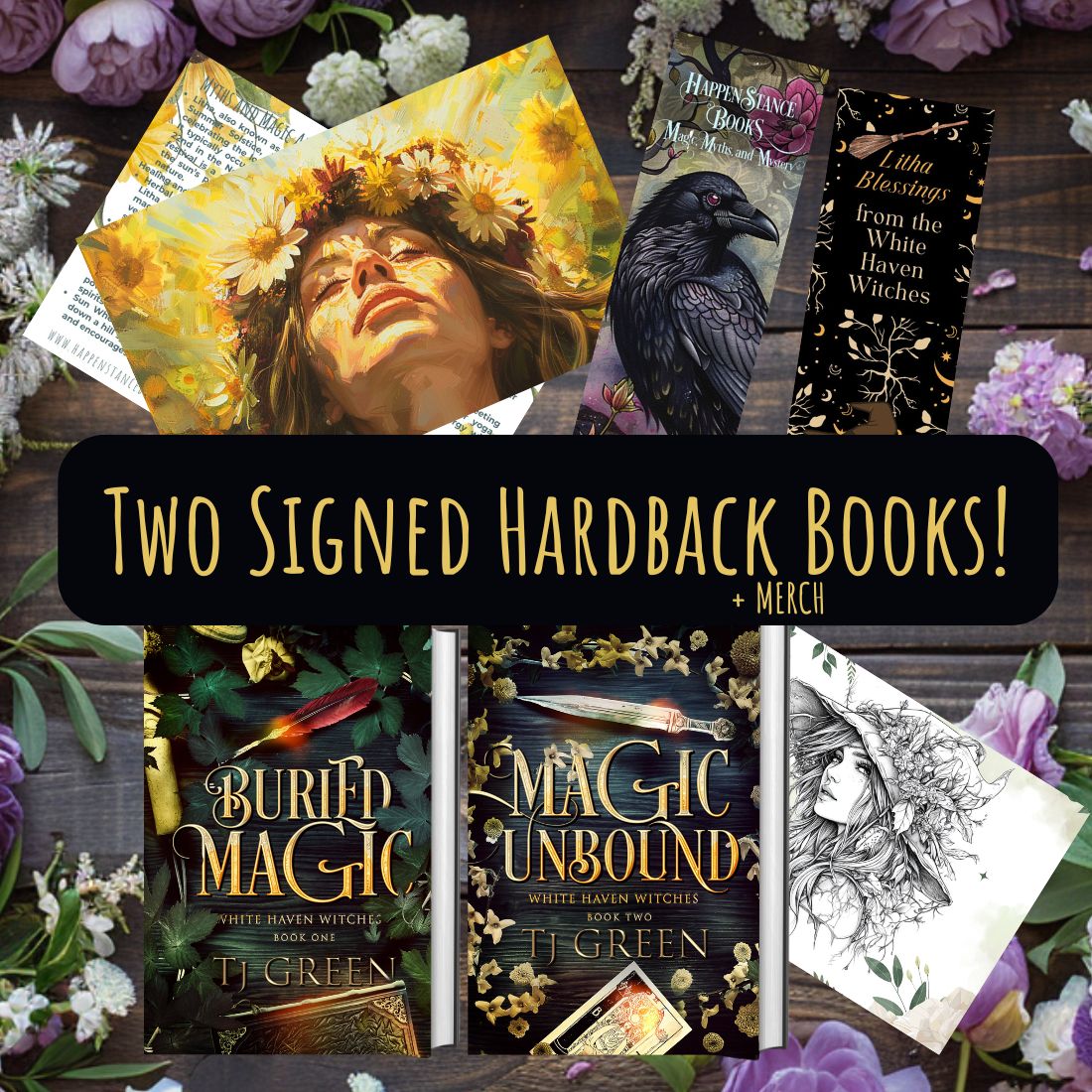 Buried Magic, Magic Unbound, paranormal mystery, urban fantasy, bookmarks, merchandise White Haven Witches