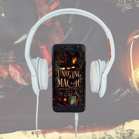 Undying Magic Audiobook Paranormal Mysteries Urban Fantasy, witch fiction set at Yule, witchcraft, vampires