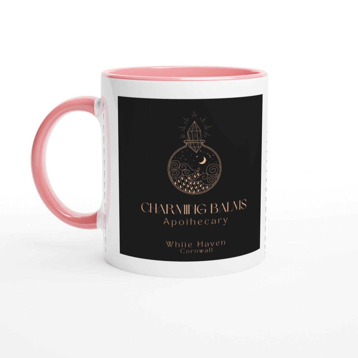 Charming Balms Apothecary White 11oz Ceramic Mug with Colour Inside