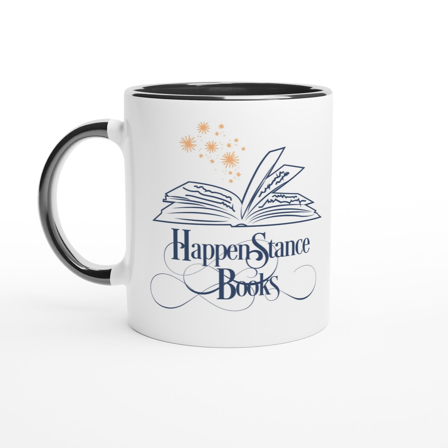 Happenstance Books White 11oz Ceramic Mug with Color Inside