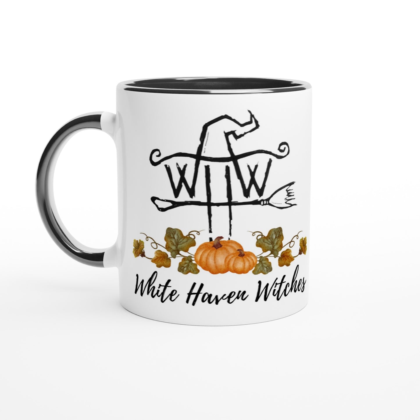 Samhain White Haven Witches White 11oz Ceramic Mug with Color Inside