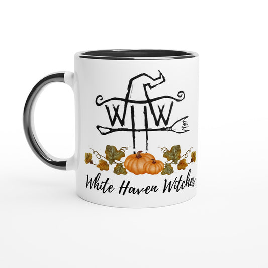 Samhain White Haven Witches White 11oz Ceramic Mug with Color Inside
