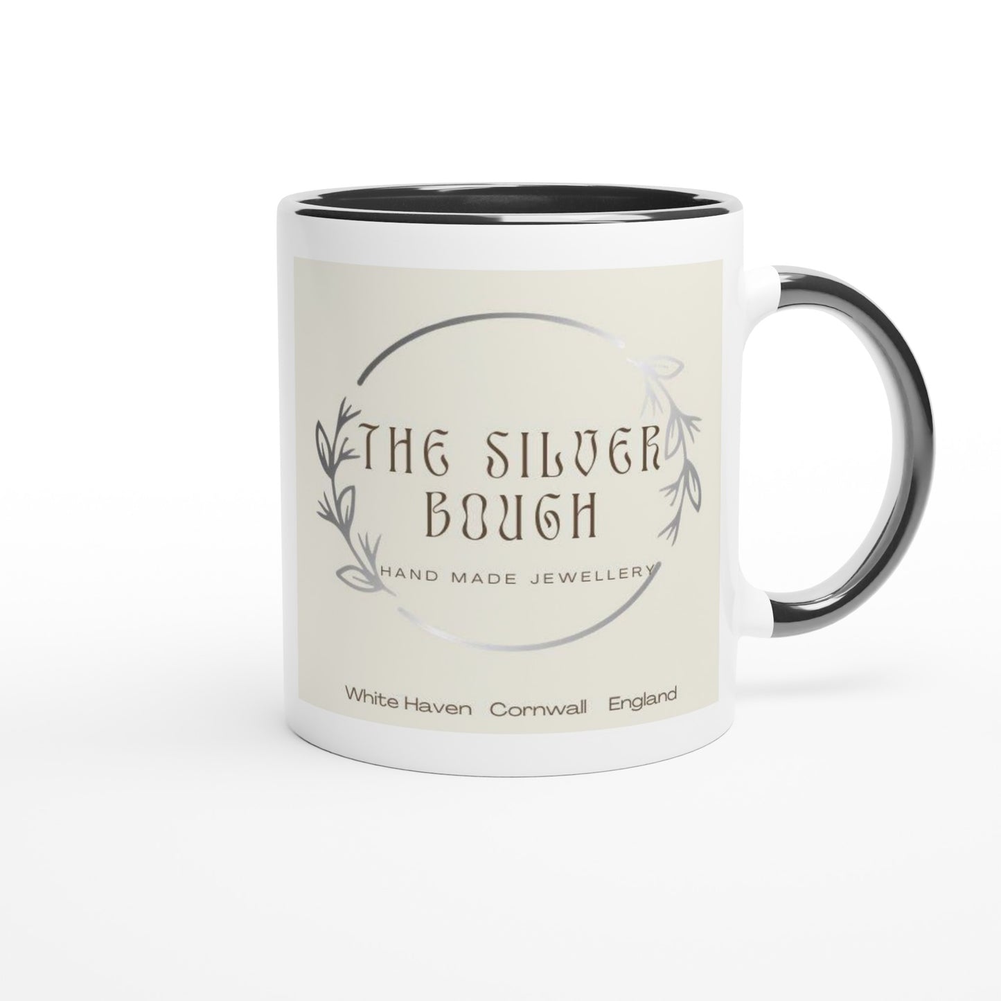 The Silver Bough White 11oz Ceramic Mug with Colour Inside