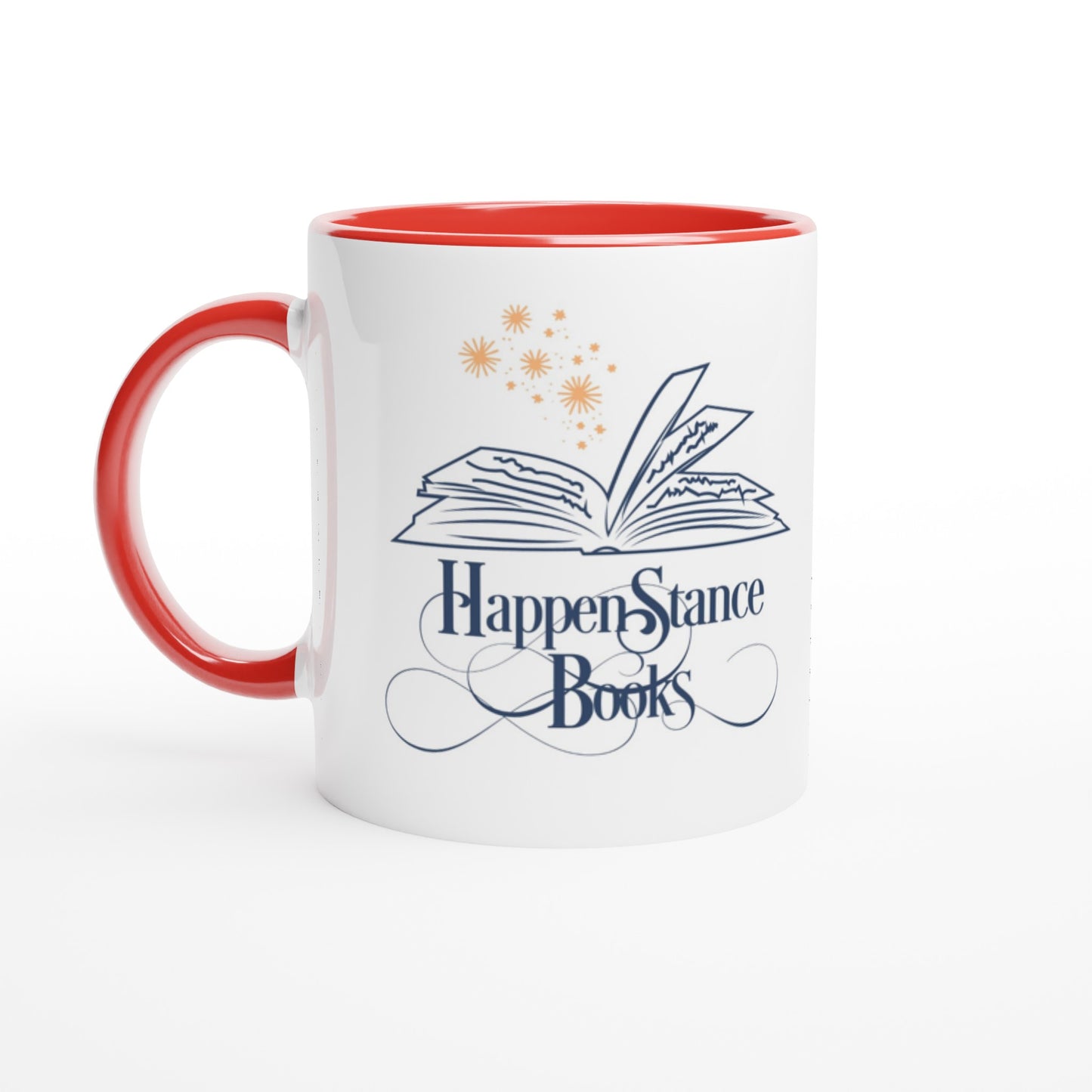 Happenstance Books White 11oz Ceramic Mug with Color Inside