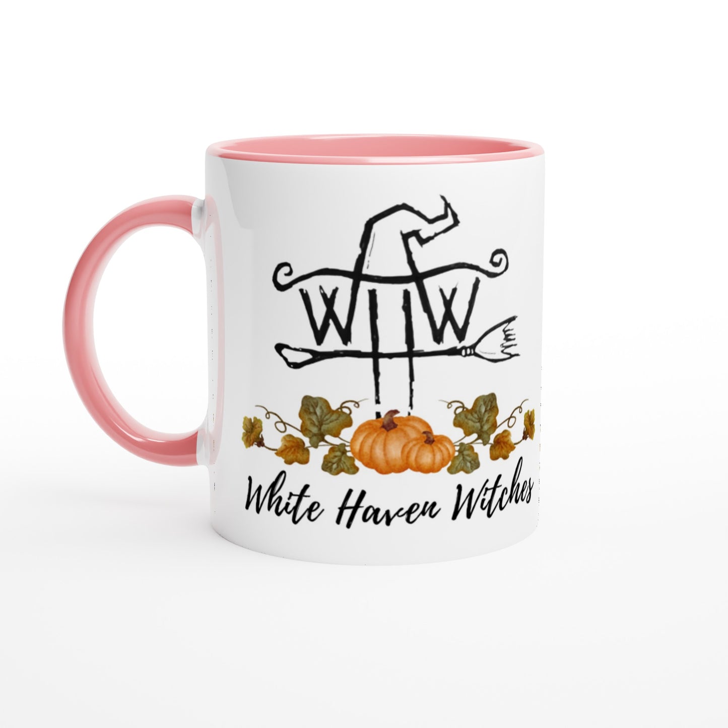 Samhain White Haven Witches White 11oz Ceramic Mug with Color Inside