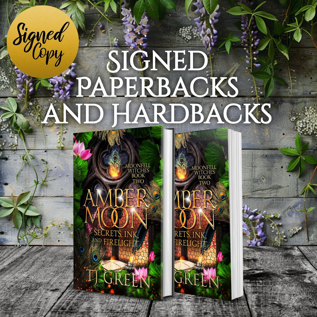 Signed paperbacks and hardbacks
