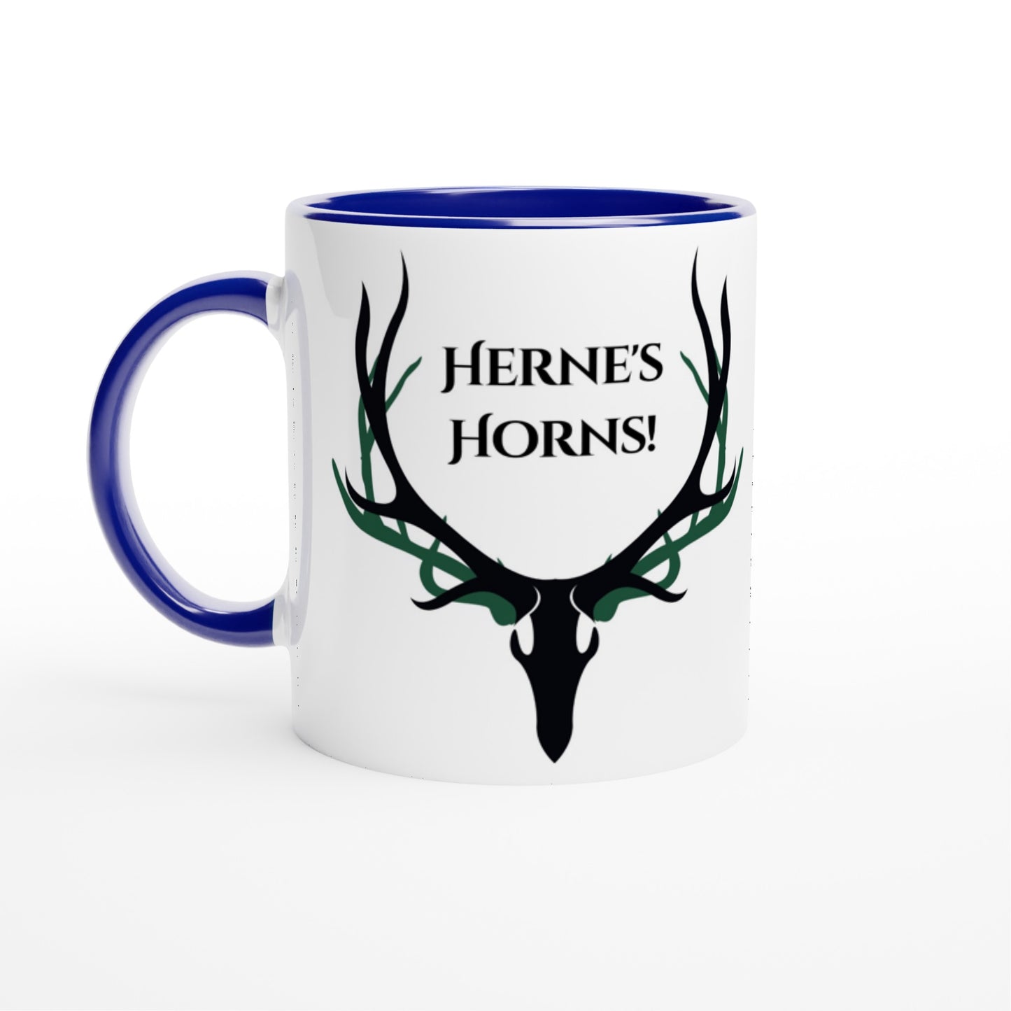 Herne's Horns White 11oz Ceramic Mug with Color Inside