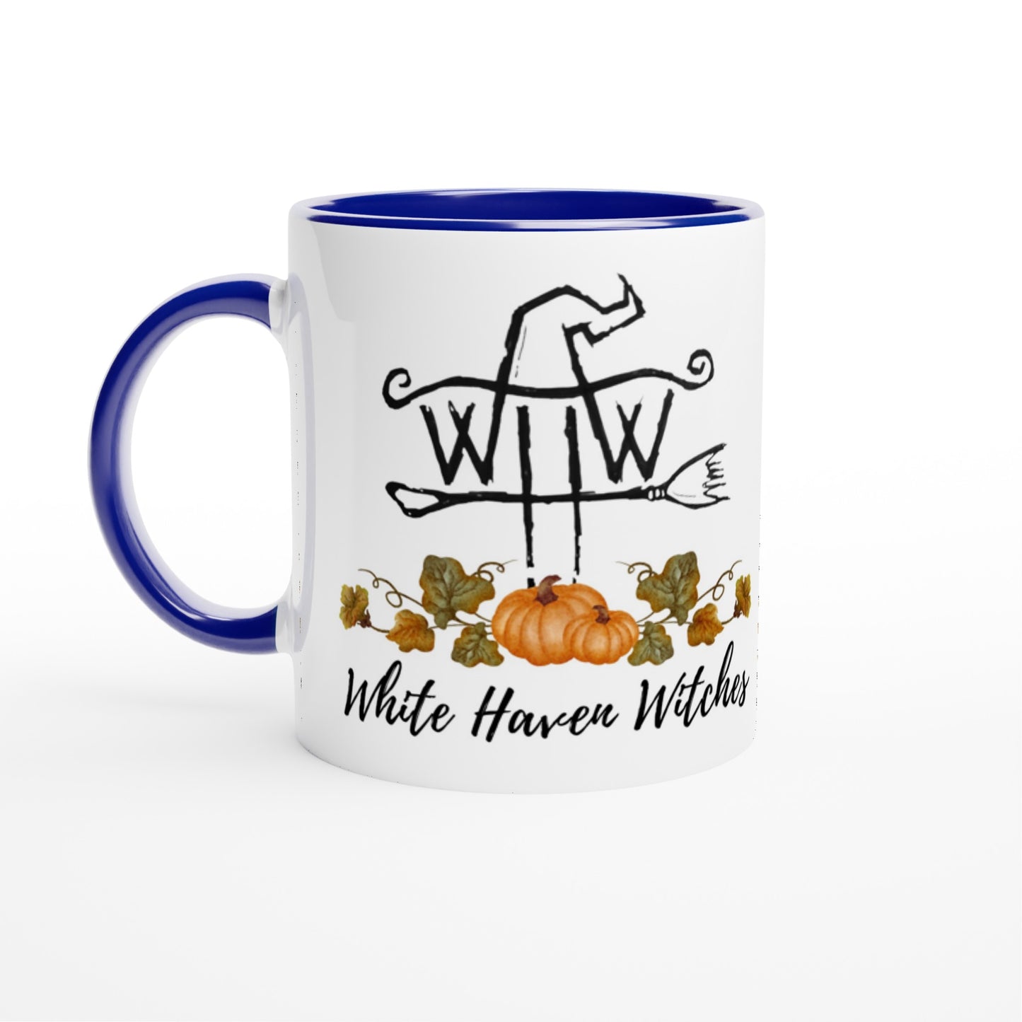 Samhain White Haven Witches White 11oz Ceramic Mug with Color Inside
