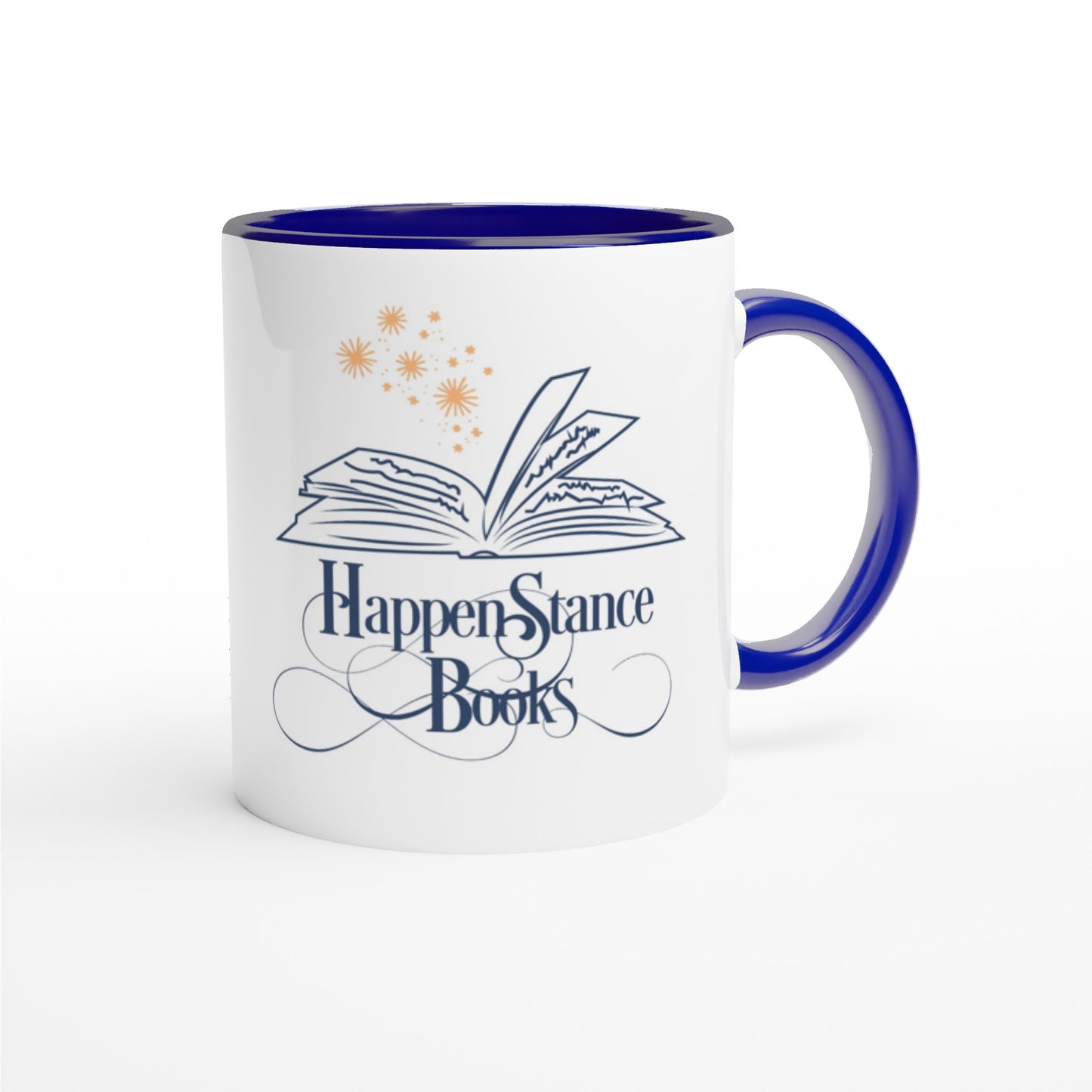 Happenstance Books White 11oz Ceramic Mug with Color Inside