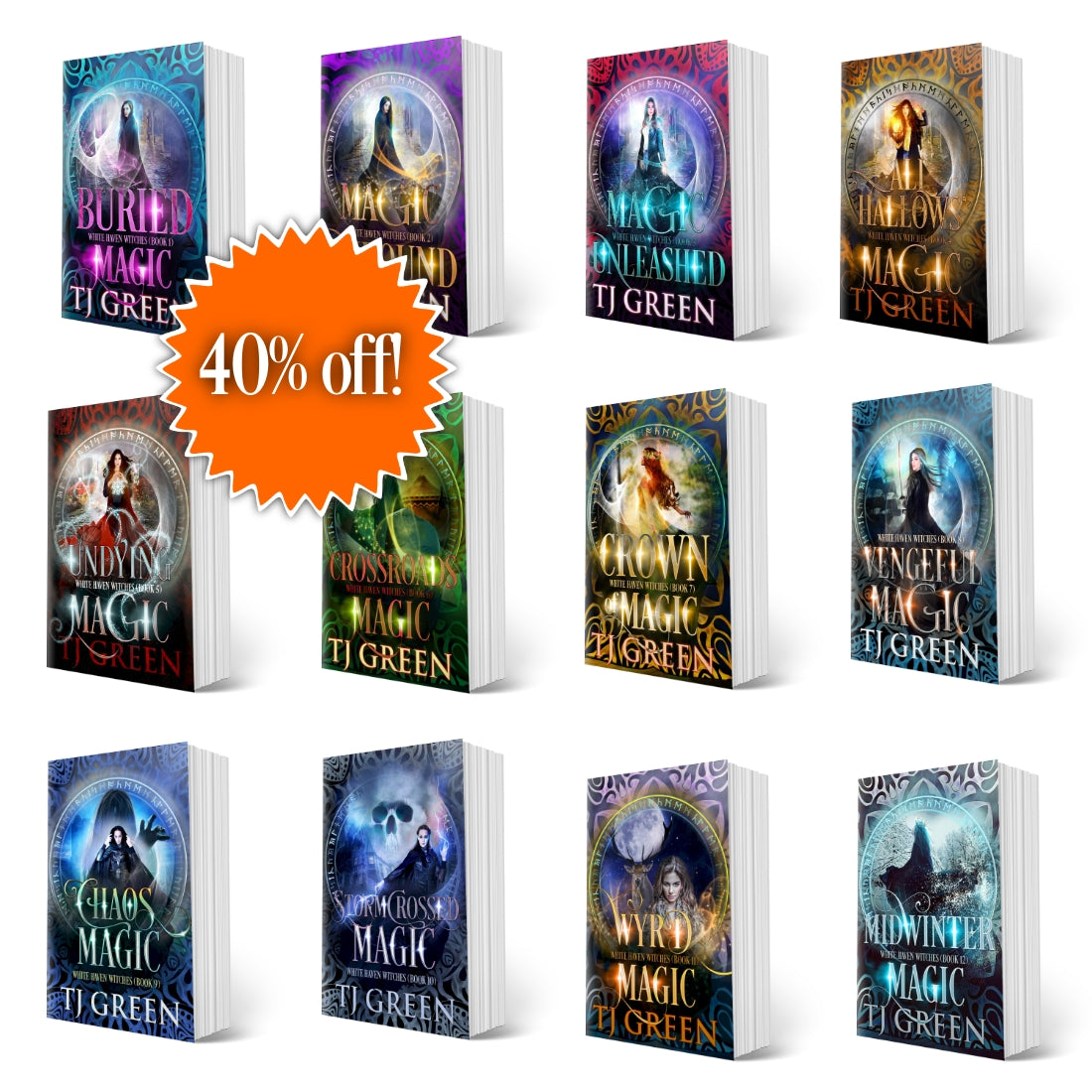 White Haven Witches paperback bundle book 1 -12 Paranormal mysteries, witchcraft, magic, urban fantasy