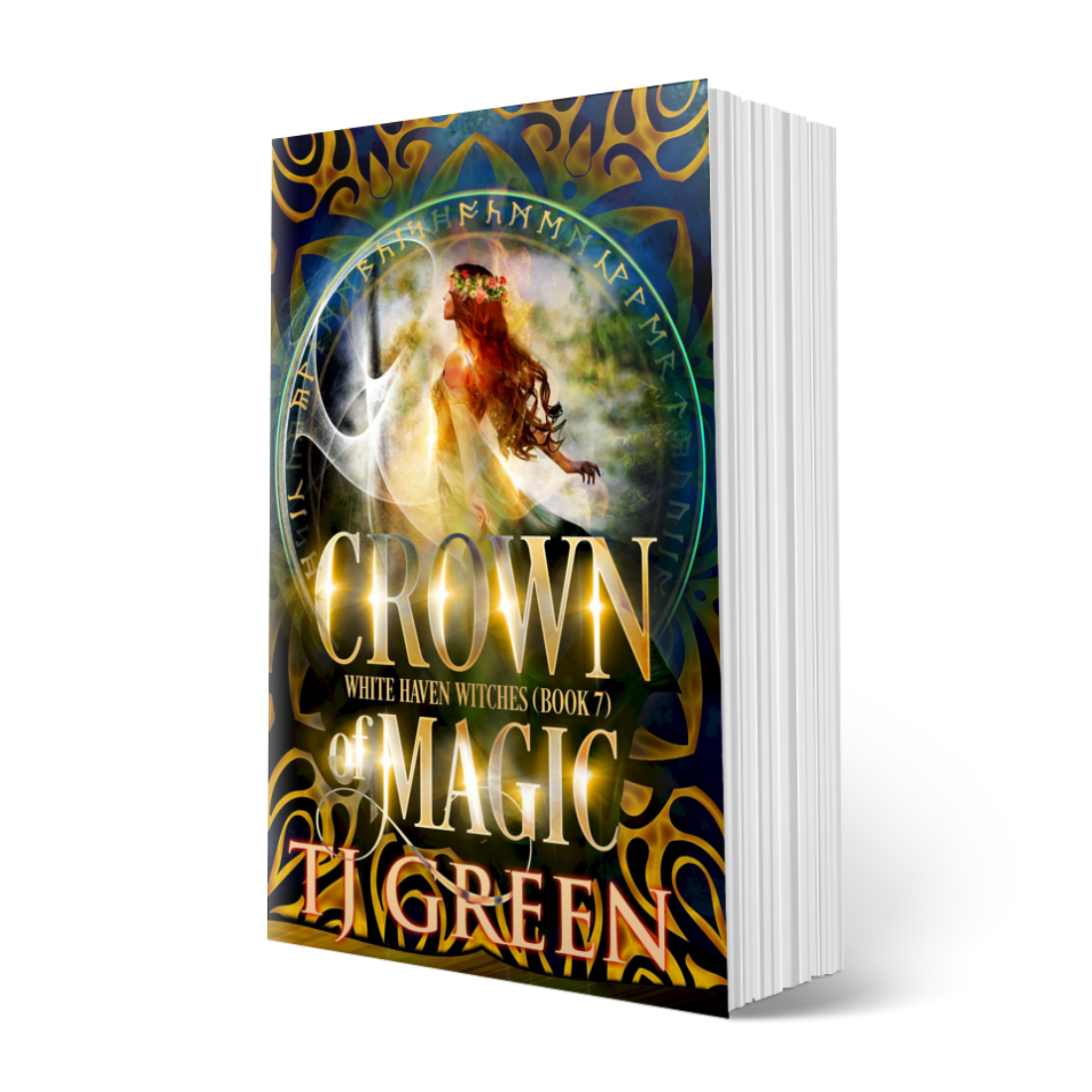 Crown of Magic paperback, paranormal mystery, witch fiction, Cornish myths
