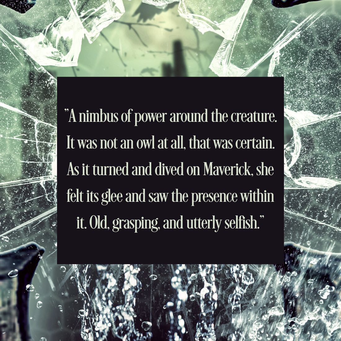 Text on a black background with a cracked glass effect Paranormal Wolf-shifter mystery