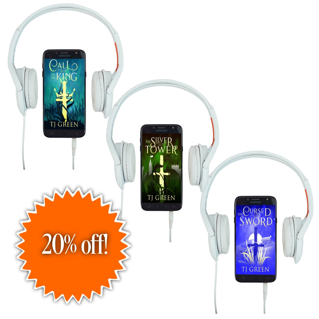 Rise of the King audiobook bundle, Arthurian fantasy, action, adventure, young adult adult fantasy, mythical creatures.