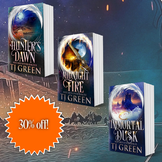 White Haven Hunters Books 4 -6 Paperback bundle. Action-packed urban fantasy, paranormal mysteries, occult, alchemy, supernatural thriller.