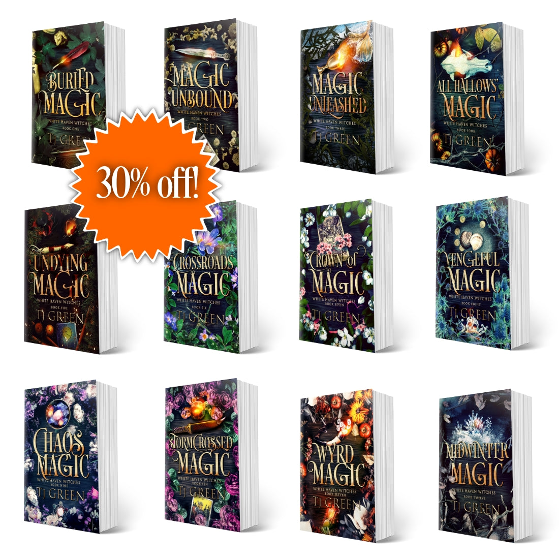 White Haven Witches paperback bundle book 1 -12 Paranormal mysteries, witchcraft, magic, urban fantasy