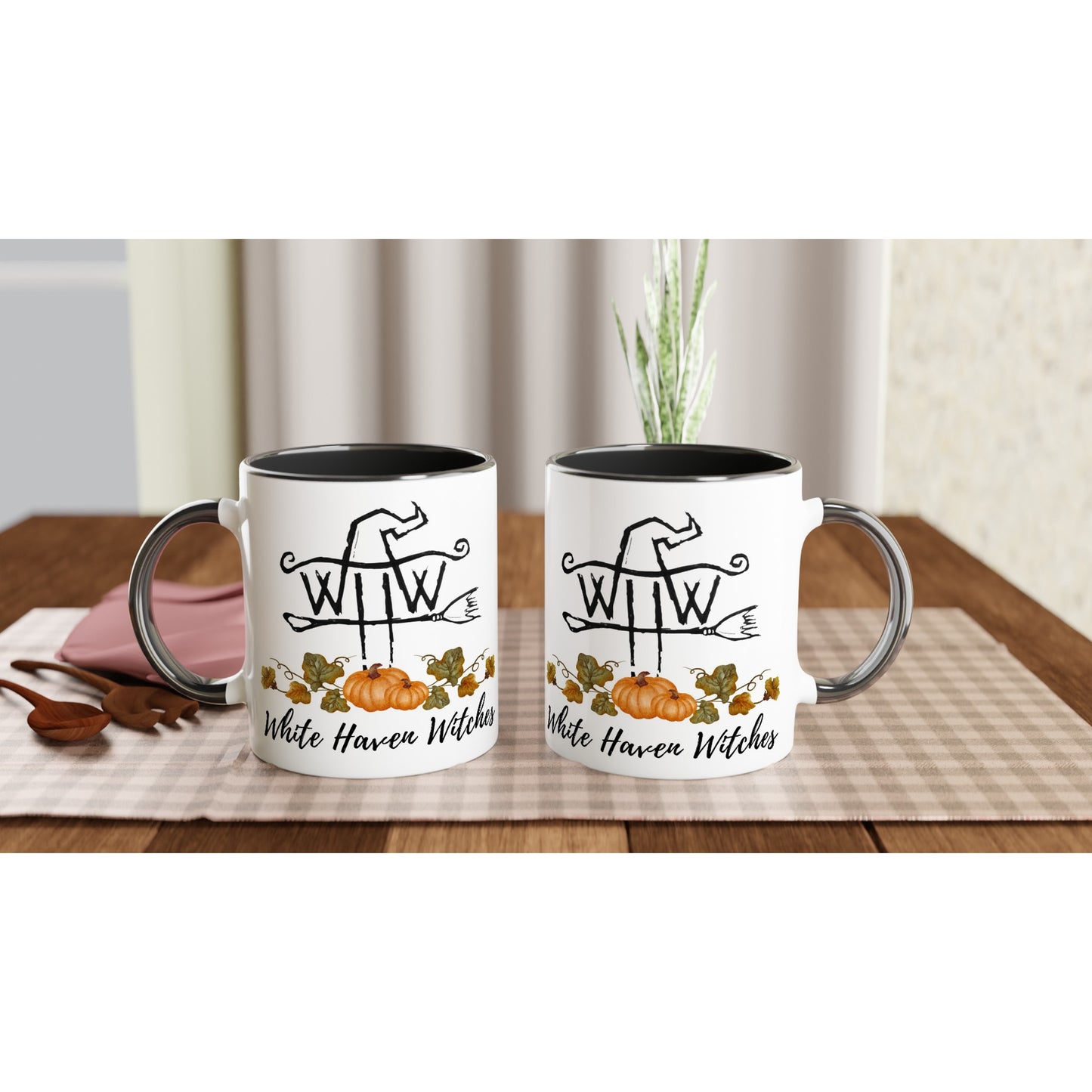 Samhain White Haven Witches White 11oz Ceramic Mug with Color Inside